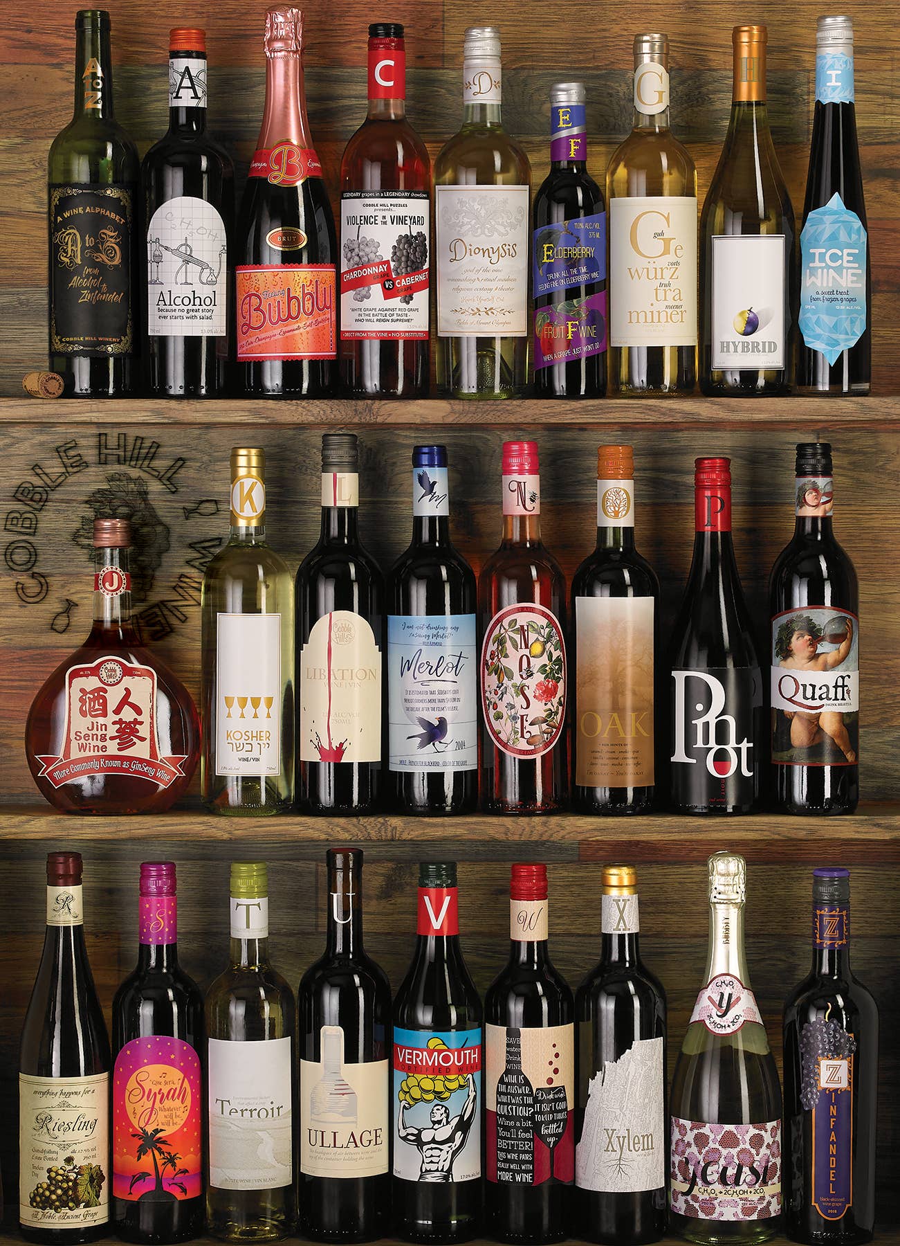 Wine Alphabet 1000pc puzzle - Image 2