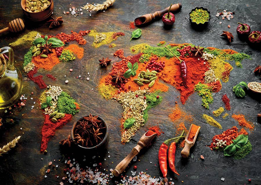 World Map in Spices 1000pc Enjoy Puzzle - Image 2
